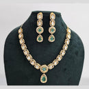 Rajwadi Collection Gold Plated American Diamond Necklace Set