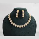Rajwadi Collection Gold Plated American Diamond Necklace Set