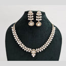 Rajwadi Collection Gold Plated American Diamond Necklace Set