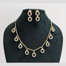 Rajwadi Collection Gold Plated American Diamond Necklace Set