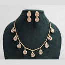 Rajwadi Collection Gold Plated American Diamond Necklace Set