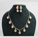 Rajwadi Collection Gold Plated American Diamond Necklace Set