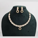 Rajwadi Collection Gold Plated American Diamond Necklace Set