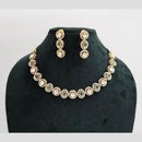 Rajwadi Collection Gold Plated American Diamond Necklace Set