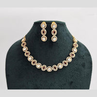 Rajwadi Collection Gold Plated American Diamond Necklace Set