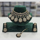 Rajwadi Collection Gold Plated Kundan Stone And Pearl Necklace Set