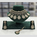 Rajwadi Collection Gold Plated Kundan Stone And Pearl Necklace Set