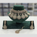 Rajwadi Collection Gold Plated Kundan Stone And Pearl Necklace Set
