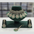 Rajwadi Collection Gold Plated Kundan Stone And Pearl Necklace Set
