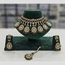 Rajwadi Collection Gold Plated Kundan Stone And Pearl Necklace Set