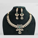 Rajwadi Collection Gold Plated American Diamond Necklace Set