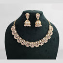 Rajwadi Collection Gold Plated American Diamond Necklace Set