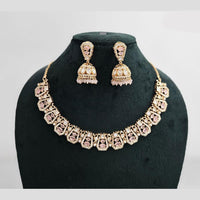 Rajwadi Collection Gold Plated American Diamond Necklace Set