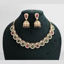 Rajwadi Collection Gold Plated American Diamond Necklace Set