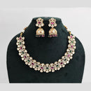 Rajwadi Collection Gold Plated American Diamond Necklace Set