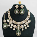 Rajwadi Collection Gold Plated American Diamond Necklace Set