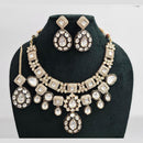 Rajwadi Collection Gold Plated American Diamond Necklace Set