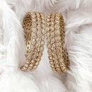 Rajwadi Collection Gold Plated Crystal Stone Bangles Set
