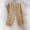 Rajwadi Collection Gold Plated Crystal Stone Bangles Set