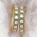 Rajwadi Collection Gold Plated Crystal Stone Bangles Set