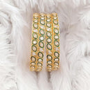 Rajwadi Collection Gold Plated Crystal Stone Bangles Set