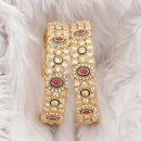 Rajwadi Collection Gold Plated Crystal Stone Bangles Set