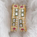 Rajwadi Collection Gold Plated Crystal Stone Bangles Set