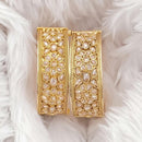 Rajwadi Collection Gold Plated Crystal Stone Openable Bangles Set
