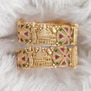 Rajwadi Collection Gold Plated Crystal Stone Openable Bangles Set