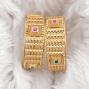 Rajwadi Collection Gold Plated Pota Stone Openable Bangles Set