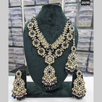 Rajwadi Collection Gold Plated Kundan Stone And Beads Long Necklace Set