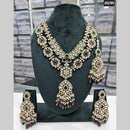 Rajwadi Collection Gold Plated Kundan Stone And Beads Long Necklace Set