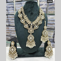 Rajwadi Collection Gold Plated Kundan Stone And Beads Long Necklace Set