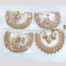 Rajwadi Collection Gold Plated Pota Stone  Necklace Set