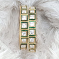 Rajwadi Collection Gold Plated Crystal Stone Bangles Set