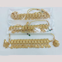 Rajwadi Collection Gold Plated Pota Stone Necklace