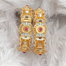 Rajwadi Collection Gold Plated Pota Stone Openable Bangles Set