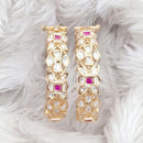 Rajwadi Collection Gold Plated Crystal Stone Bangles Set