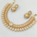 Rajwadi Collection Gold PlatedTraditional Kundan Stone Necklace Set