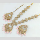 Rajwadi Collection Gold Plated Crystal Stone And Beads Necklace Set
