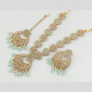 Rajwadi Collection Gold Plated Crystal Stone And Beads Necklace Set