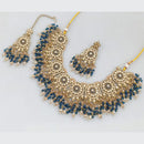 Rajwadi Collection Gold  Plated Crystal Stone And Pearl Necklace Set