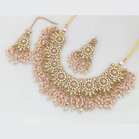 Rajwadi Collection Gold  Plated Crystal Stone And Pearl Necklace Set