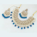 Rajwadi Collection Gold Plated Crystal Beads And Pearl Necklace Set