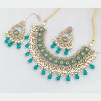 Rajwadi Collection Gold Plated Crystal Beads And Pearl Necklace Set
