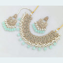 Rajwadi Collection Gold Plated Crystal Beads And Pearl Necklace Set