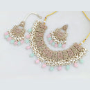 Rajwadi Collection Gold Plated Crystal Beads And Pearl Necklace Set