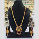 Rajwadi Collection Pota Stone Temple Necklace Set