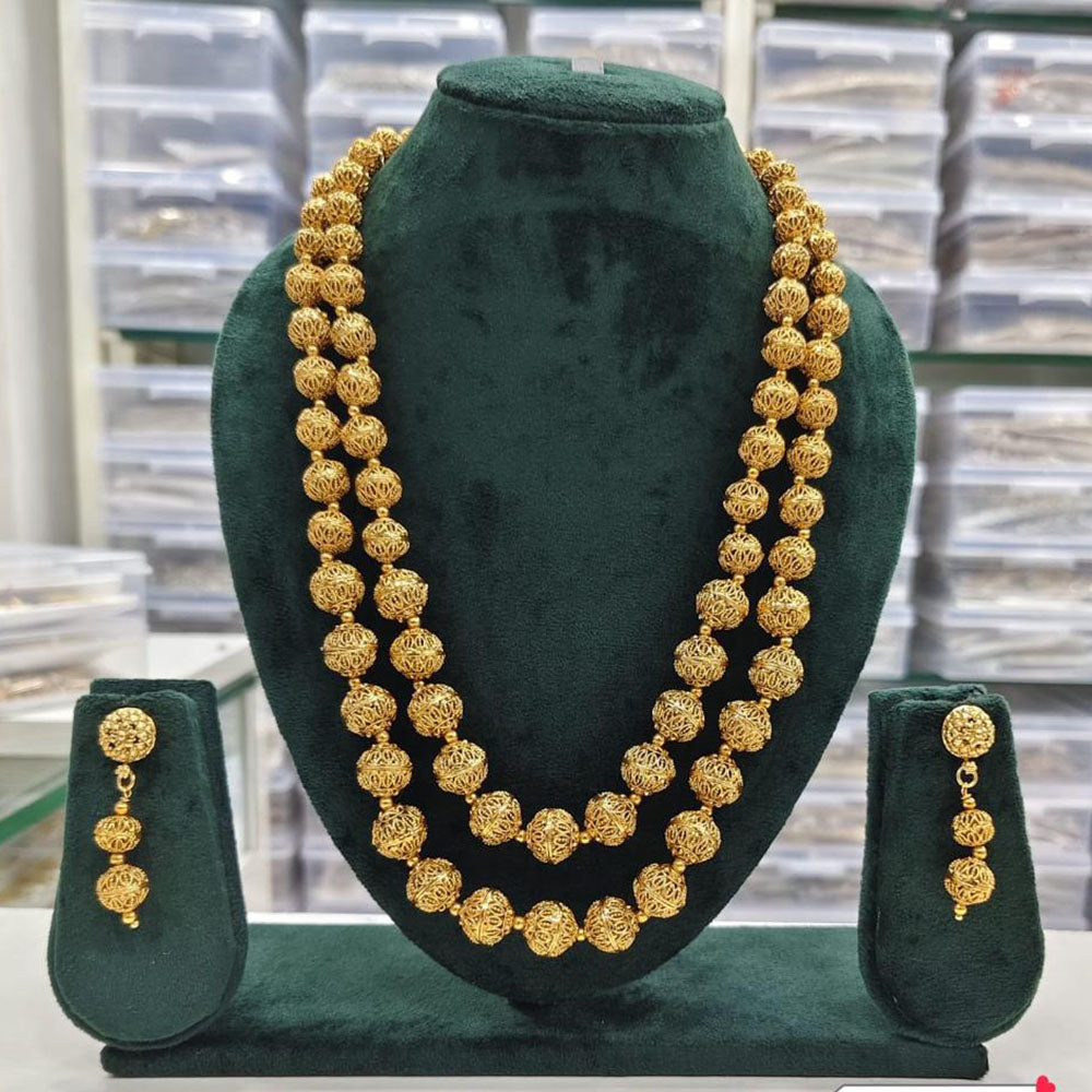 Rajwadi Collection Beads Long Necklace Set