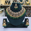 Rajwadi Collection Polki Kundan And Beads Necklace Set